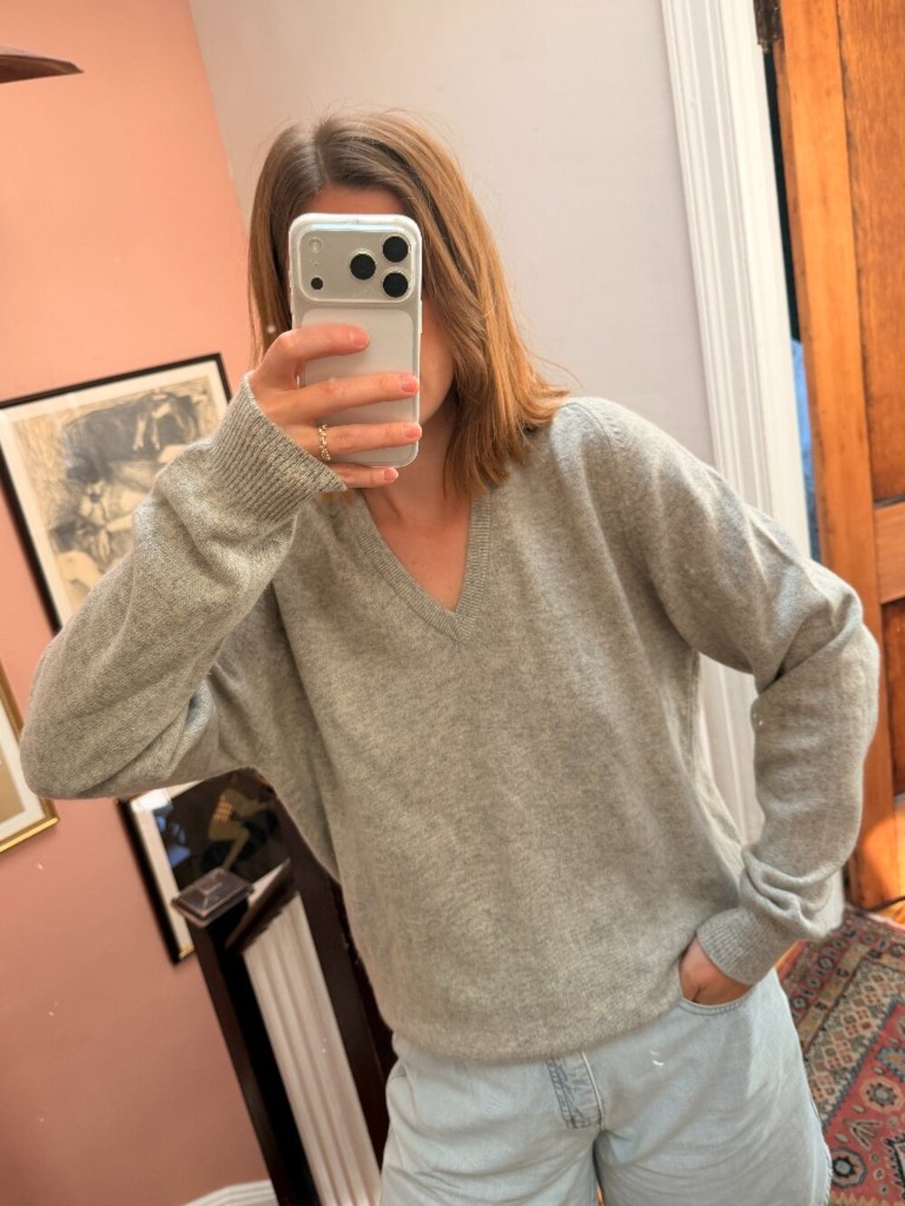 Lyle & Scott Gray Cashmere Sweater